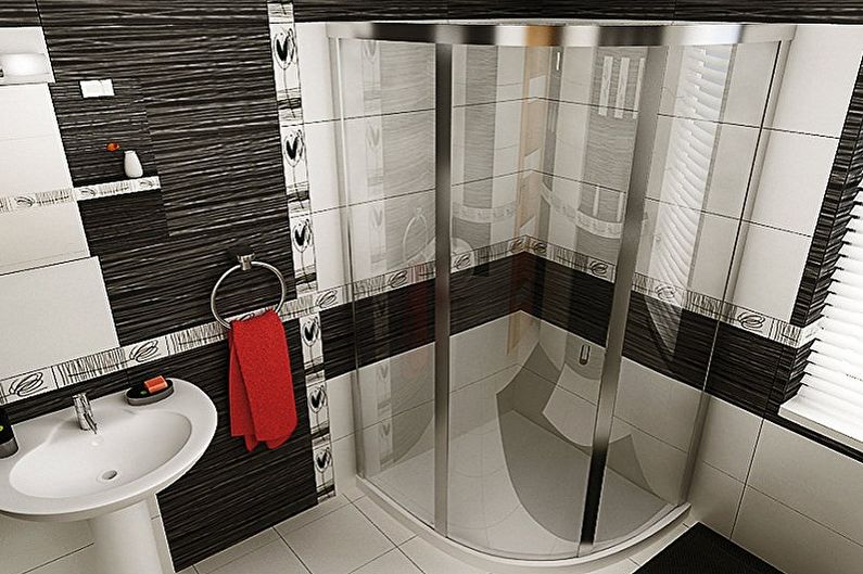 Interior design of a bathroom of 2 sq.m. - Photo