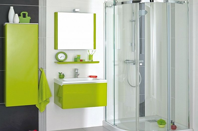 Interior design of a bathroom of 2 sq.m. - Photo