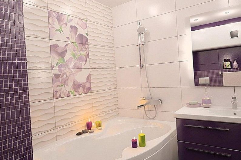 Interior design of a bathroom of 2 sq.m. - Photo