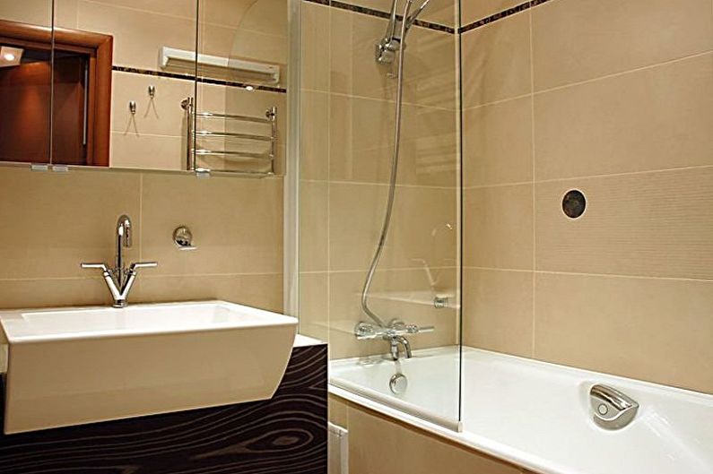 Interior design of a bathroom of 2 sq.m. - Photo