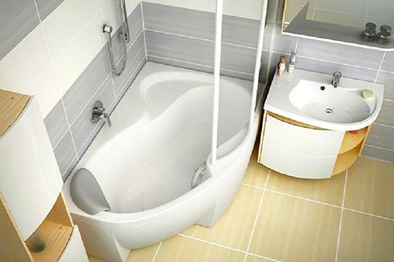 Interior design of a bathroom of 2 sq.m. - Photo