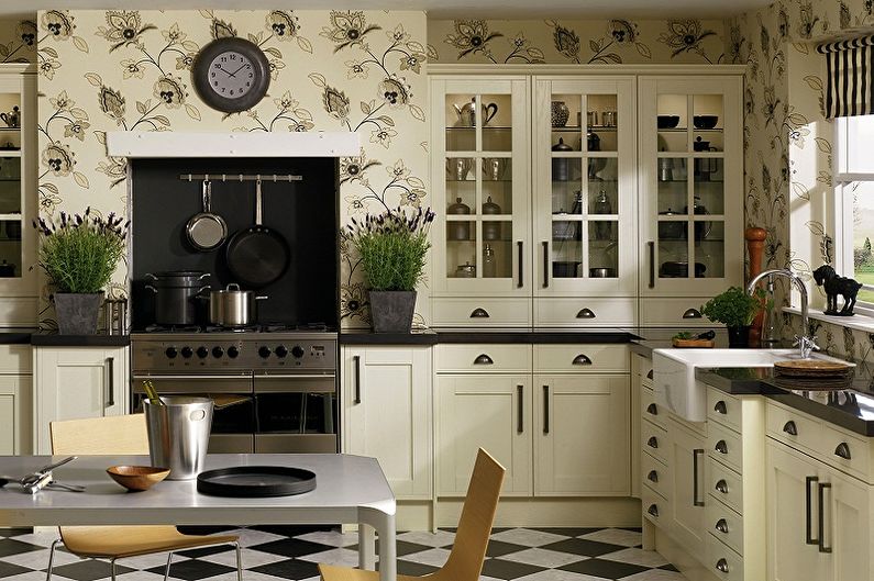 Types of washable wallpaper for the kitchen - According to the material of manufacture