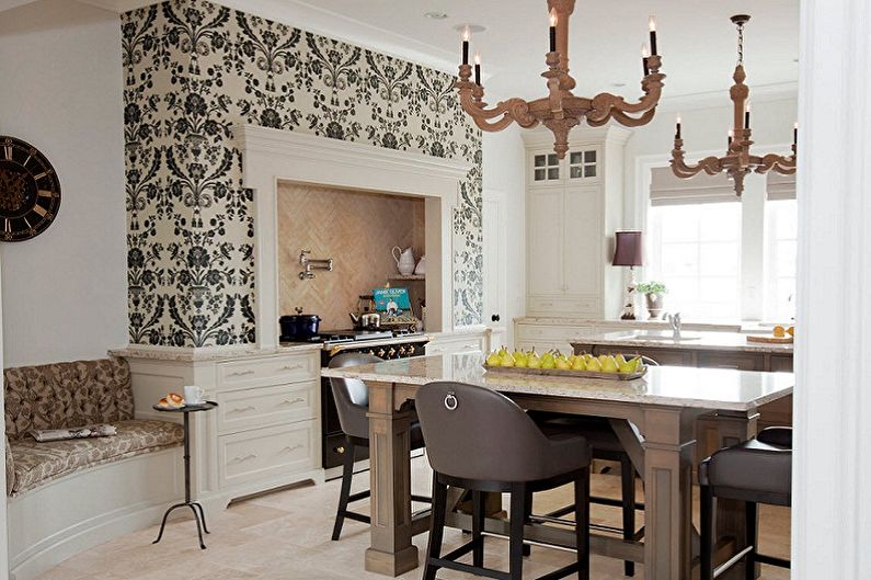 Washable wallpaper for the kitchen - photo