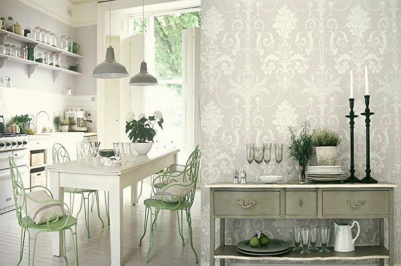 Washable wallpaper for the kitchen - photo