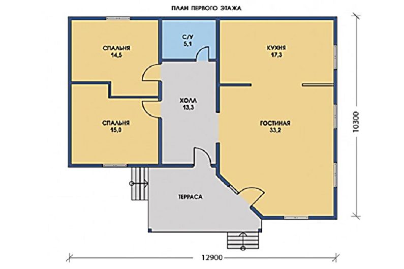 Projek moden rumah satu tingkat - Rumah satu tingkat dengan teres