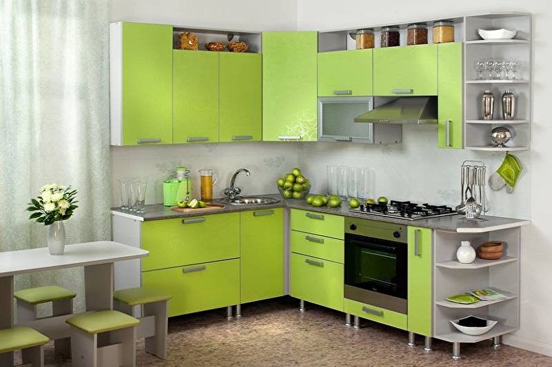 Dapur sudut kecil (80 foto): idea reka bentuk