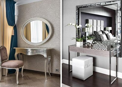 Dressing table with a mirror (70+ photos)