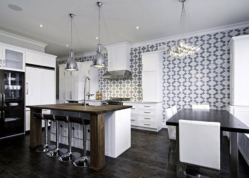 Papel pintado lavable para la cocina (+65 foto)