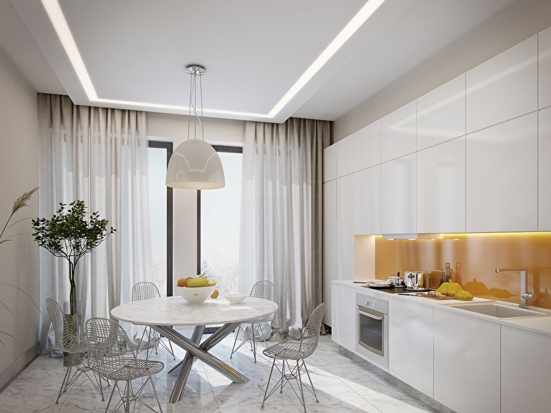 Design del soffitto a secco in cucina