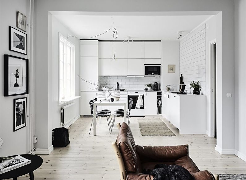 Witte Scandinavische keuken - design