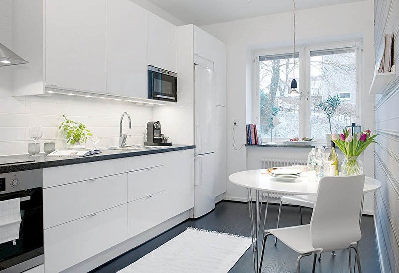 White Scandinavian style kitchen - design