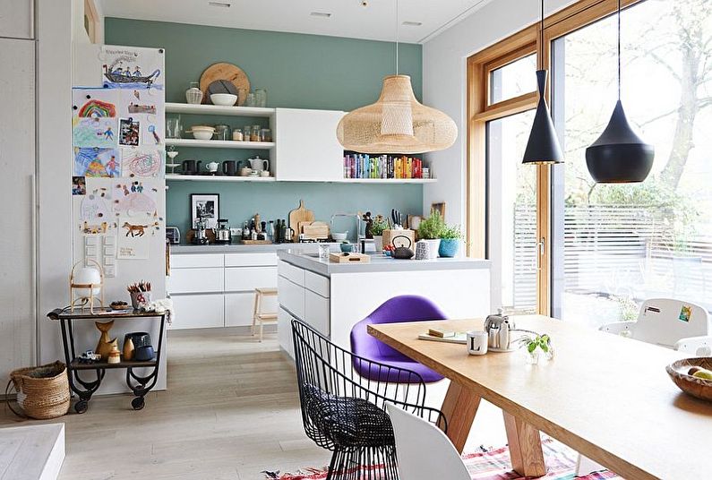 Design da cucina in stile scandinavo - colori pastello