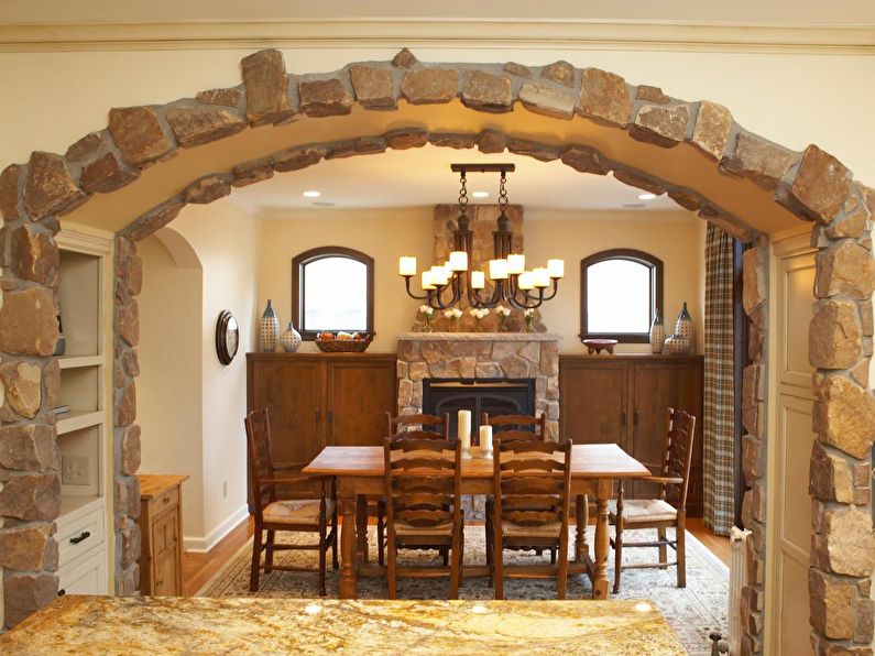 Decorative stone - decoration and decoration of gypsum plaster arch