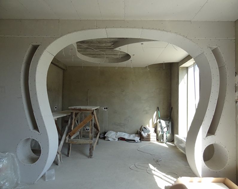 DIY plasterboard arch