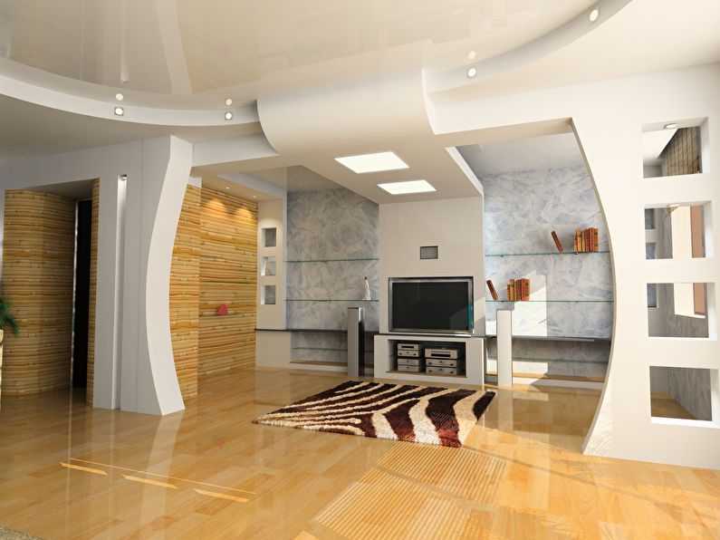 Curved Drywall Arch in Living Room - Design