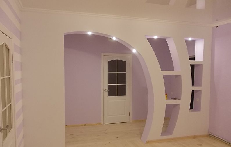 Curved Drywall Arch in Living Room - Design