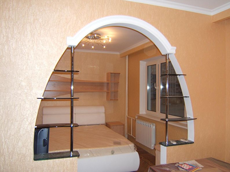 Curved Drywall Arch in the Bedroom - Design