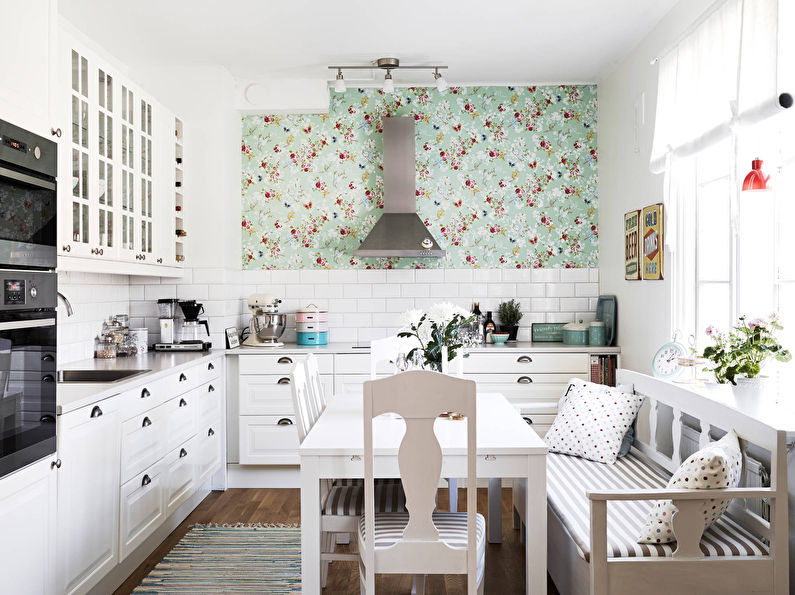 Scandinavian style kitchen wallpaper