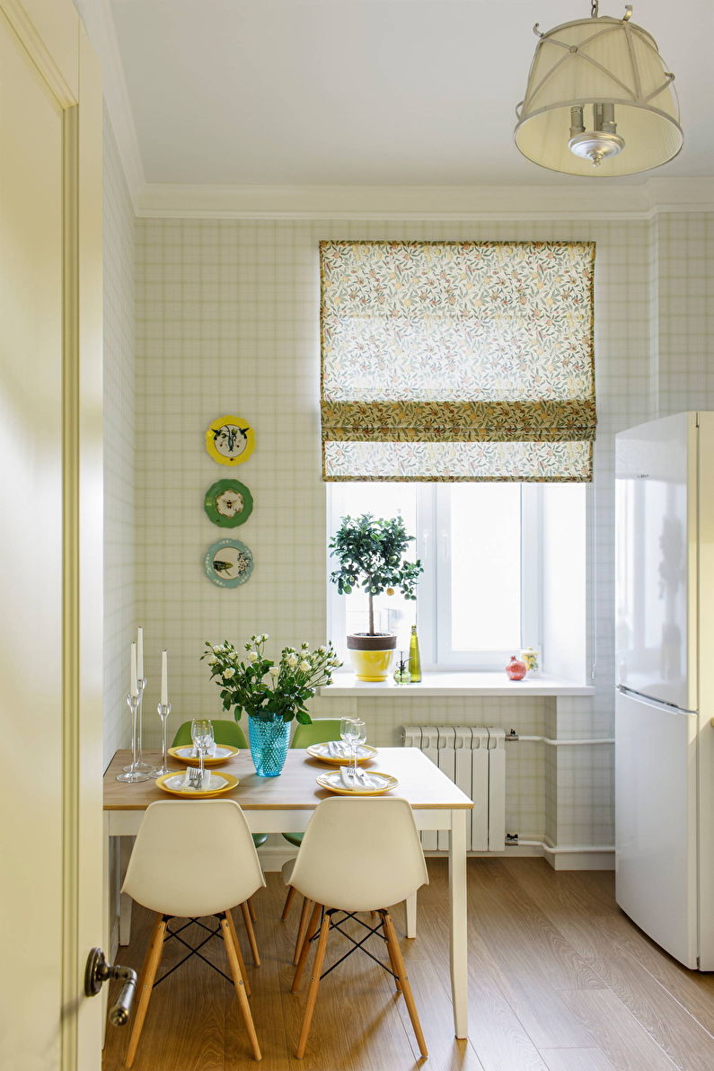 Wallpaper for a small kitchen in Khrushchev