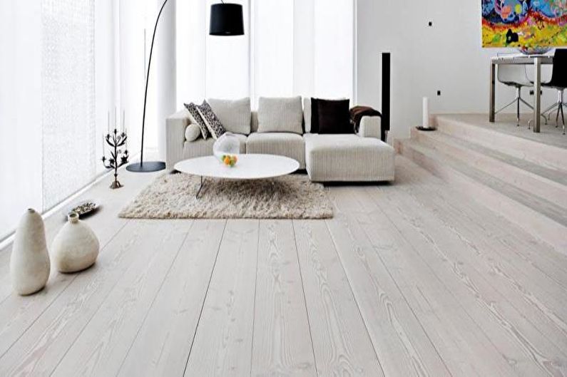 Scandinavian Style Living Room Design - Floor Finish