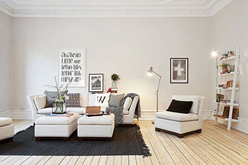 Design stil living scandinav - decorare perete