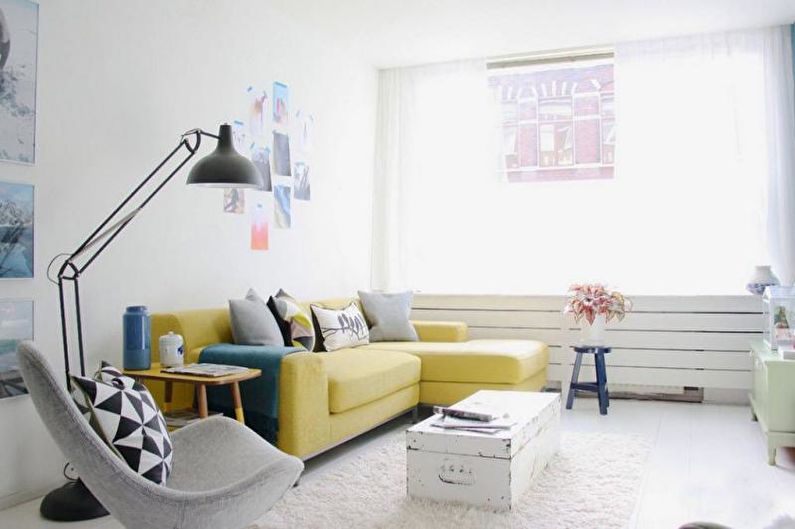 Woonkamer interieur in Scandinavische stijl - foto