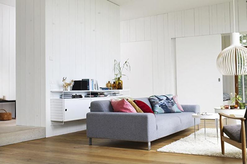 Woonkamer interieur in Scandinavische stijl - foto