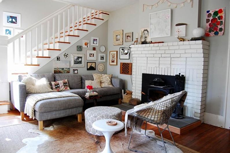 Scandinavian style living room interior design - photo