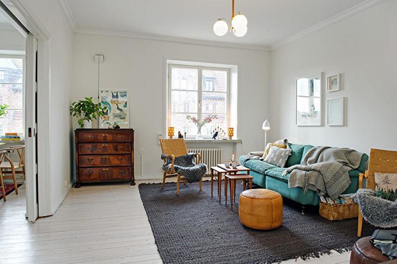 Woonkamer interieur in Scandinavische stijl - foto