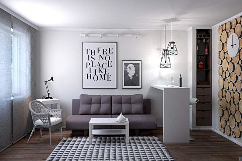 Woonkamer interieur in Scandinavische stijl - foto