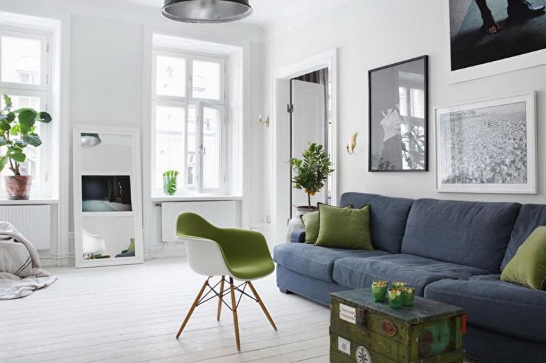 Woonkamer interieur in Scandinavische stijl - foto