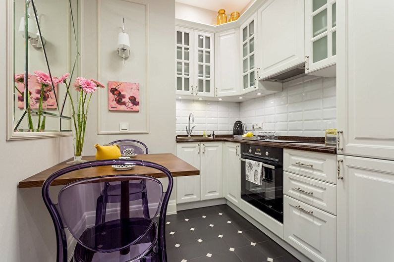 Lilac color in the interior of the kitchen - Design photo