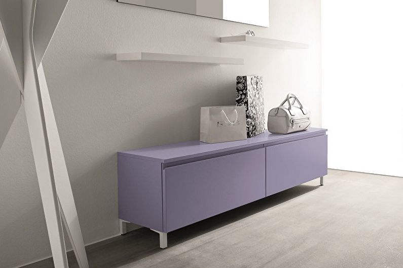 Lilac color in the hallway interior - Design photo