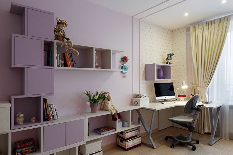 Color lila a l’interior d’una habitació infantil - Foto de disseny