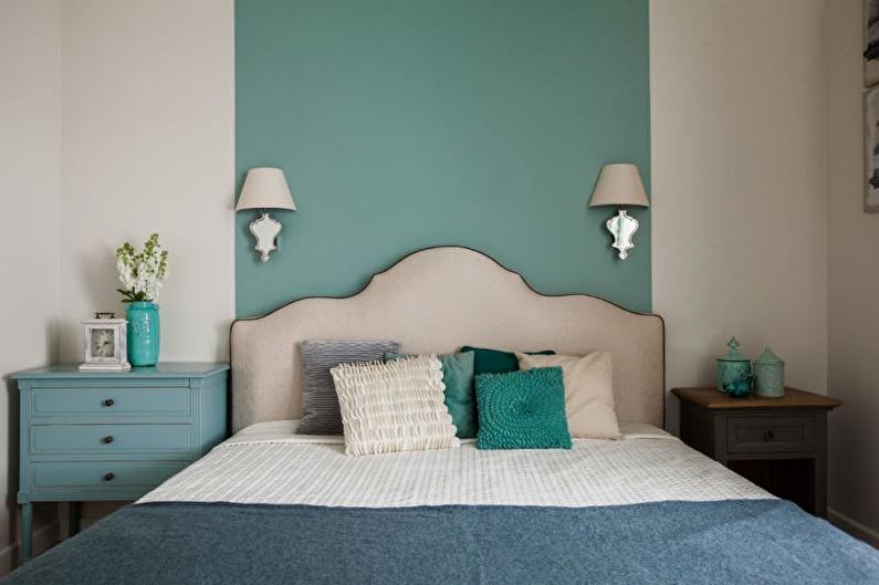 Accoglienti combinazioni di colori all'interno della camera da letto