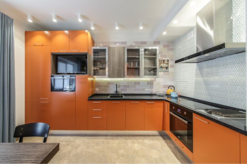 Cuisine 20 m2 dans un style moderne - Design d'intérieur