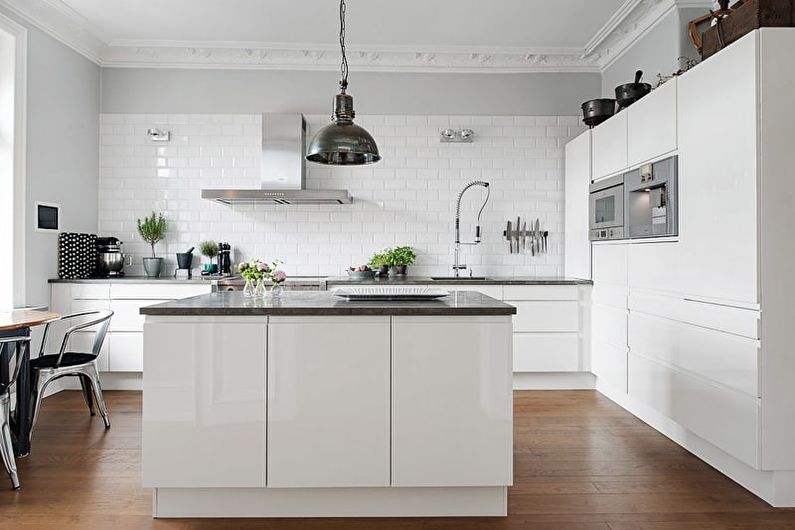 Witte keuken 20 m² - Interieur ontwerp