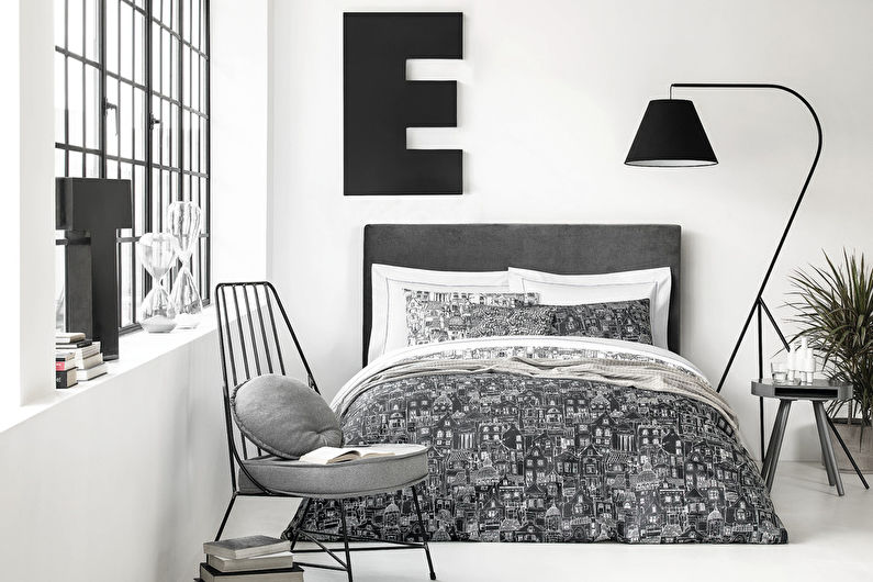 Grey Scandinavian style bedroom - Disenyo sa Panloob