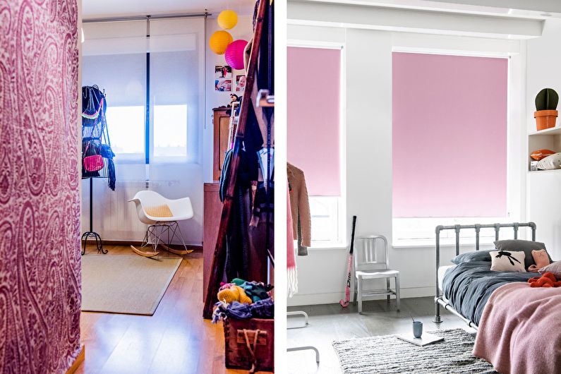 ห้องนอนสไตล์ Pink Scandinavian ออกแบบตกแต่งภายใน