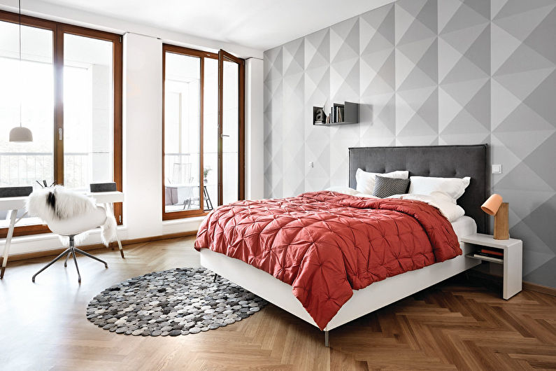 Scandinavian style bedroom interior design - photo