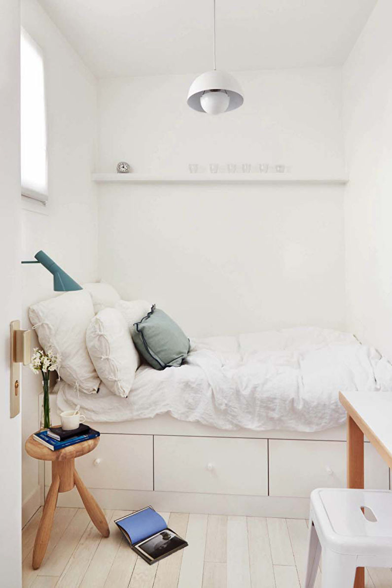 Interior design della camera da letto di stile scandinavo - foto