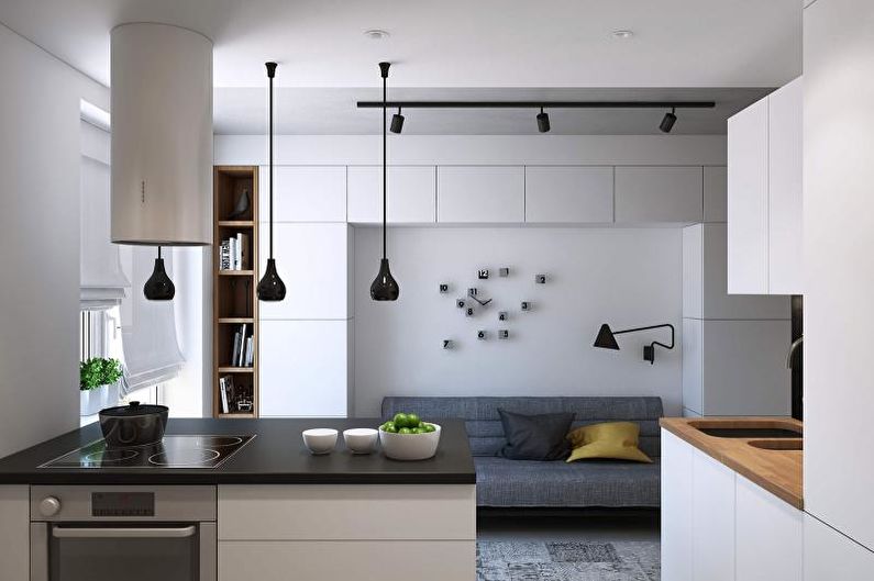 Keuken 14 m² in een moderne stijl - Interior Design