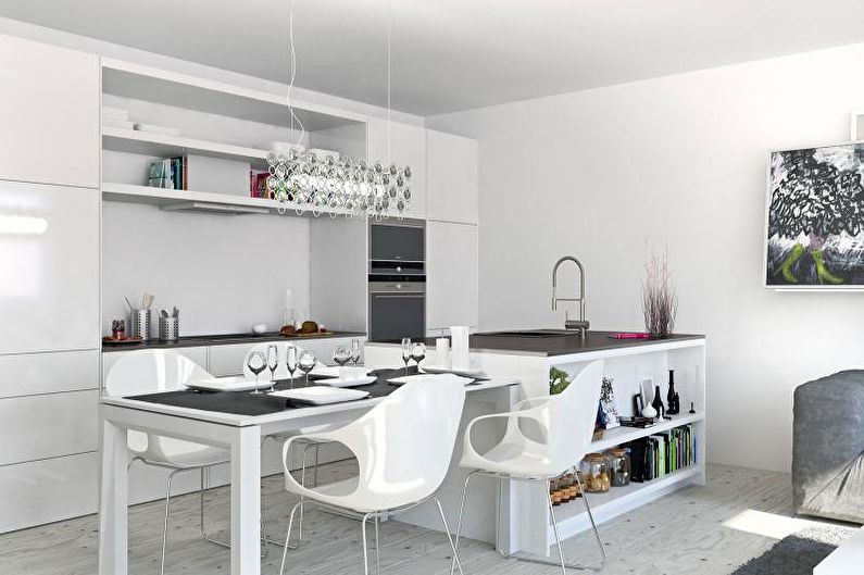 Witte keuken 14 m² - Interieur ontwerp