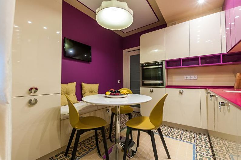 The interior design of the kitchen is 14 sq.m. - Photo