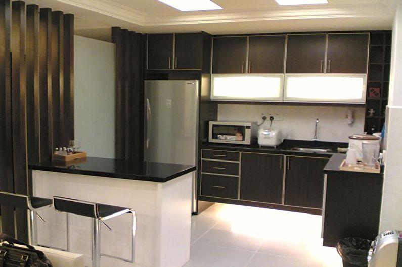 The interior design of the kitchen is 14 sq.m. - Photo