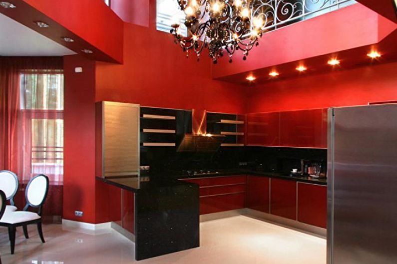 The interior design of the kitchen is 14 sq.m. - Photo