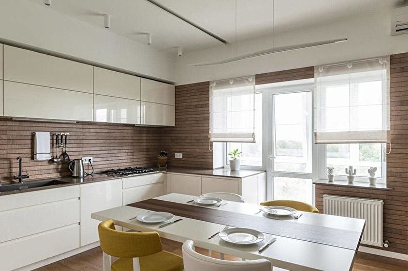 Het interieur van de keuken is 14 m². - Foto