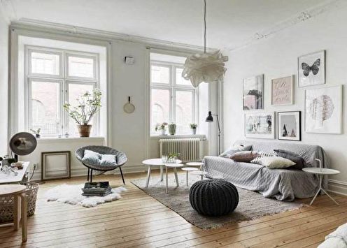 Scandinavian style living room (60 photos)