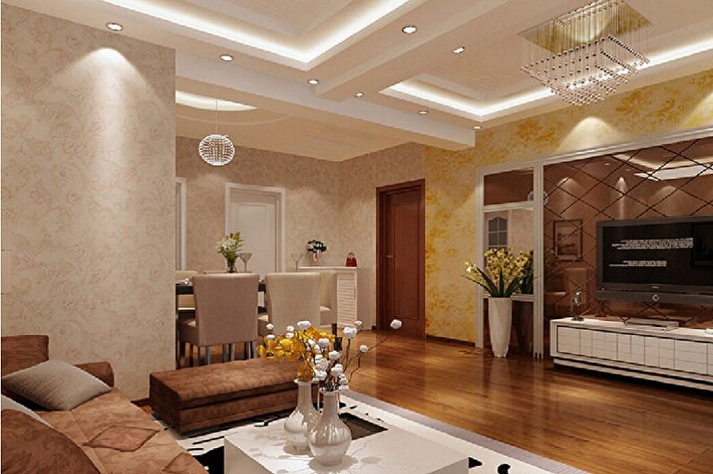 Drywall ceiling design - photo