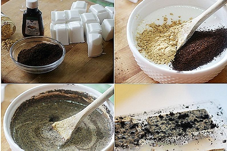 Cómo hacer jabón en casa: exfoliante de jabón con café y jengibre